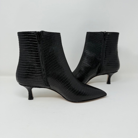 New Bruno Magli Nerina Bootie Black Snake Sz 7.5 - Picture 9 of 13